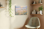 Radiant Morning Symphony nature canvas print styled in a living room