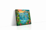 Tropical Cascade Bliss nature canvas print gallery-wrapped square canvas studio shot