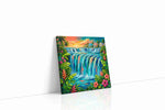 Tropical Cascade Bliss nature canvas print, gallery-wrapped, ready to hang