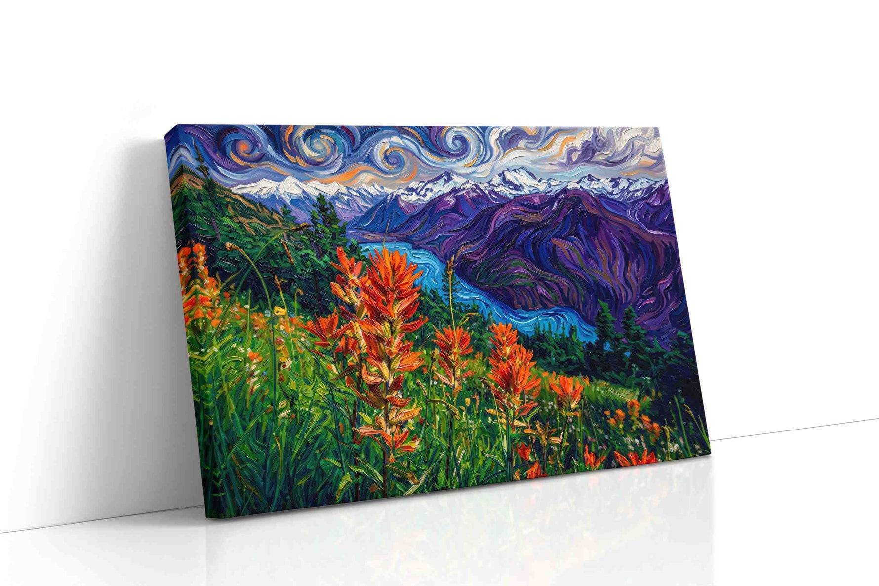 Whirlwind Peaks of Vibrance nature canvas print gallery-wrapped landscape canvas studio shot