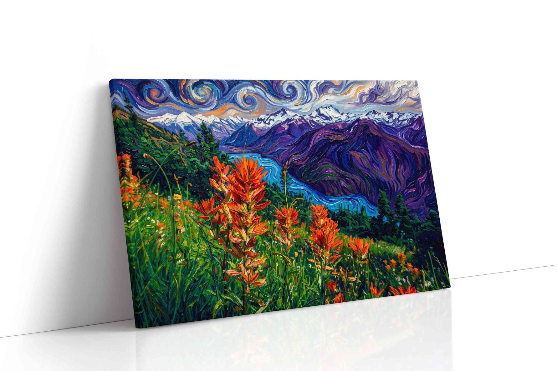 Whirlwind Peaks of Vibrance nature canvas print, gallery-wrapped, ready to hang