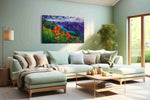 Whirlwind Peaks of Vibrance nature canvas print, hanging on wall