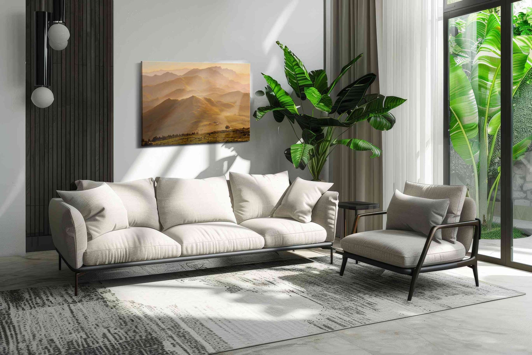 Whispers of the Golden Dawn nature canvas print in a hung canvas mockup