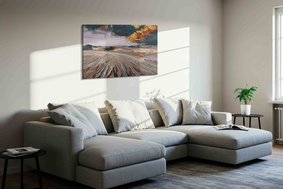 Whispers of the Storm nature canvas print in a living room scene