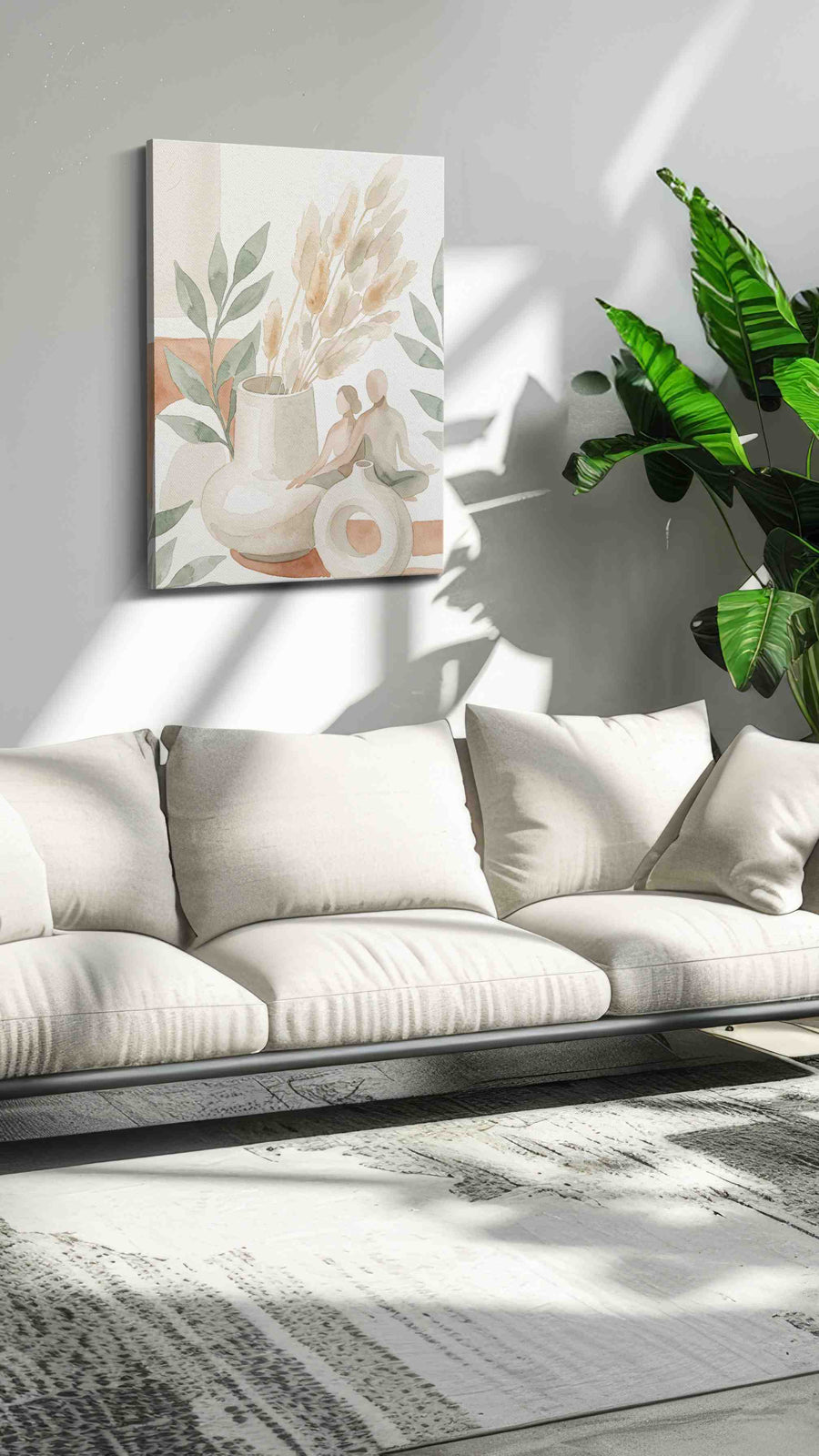 Whispers of Serenity modern canvas print, on wall, lifestyle preview