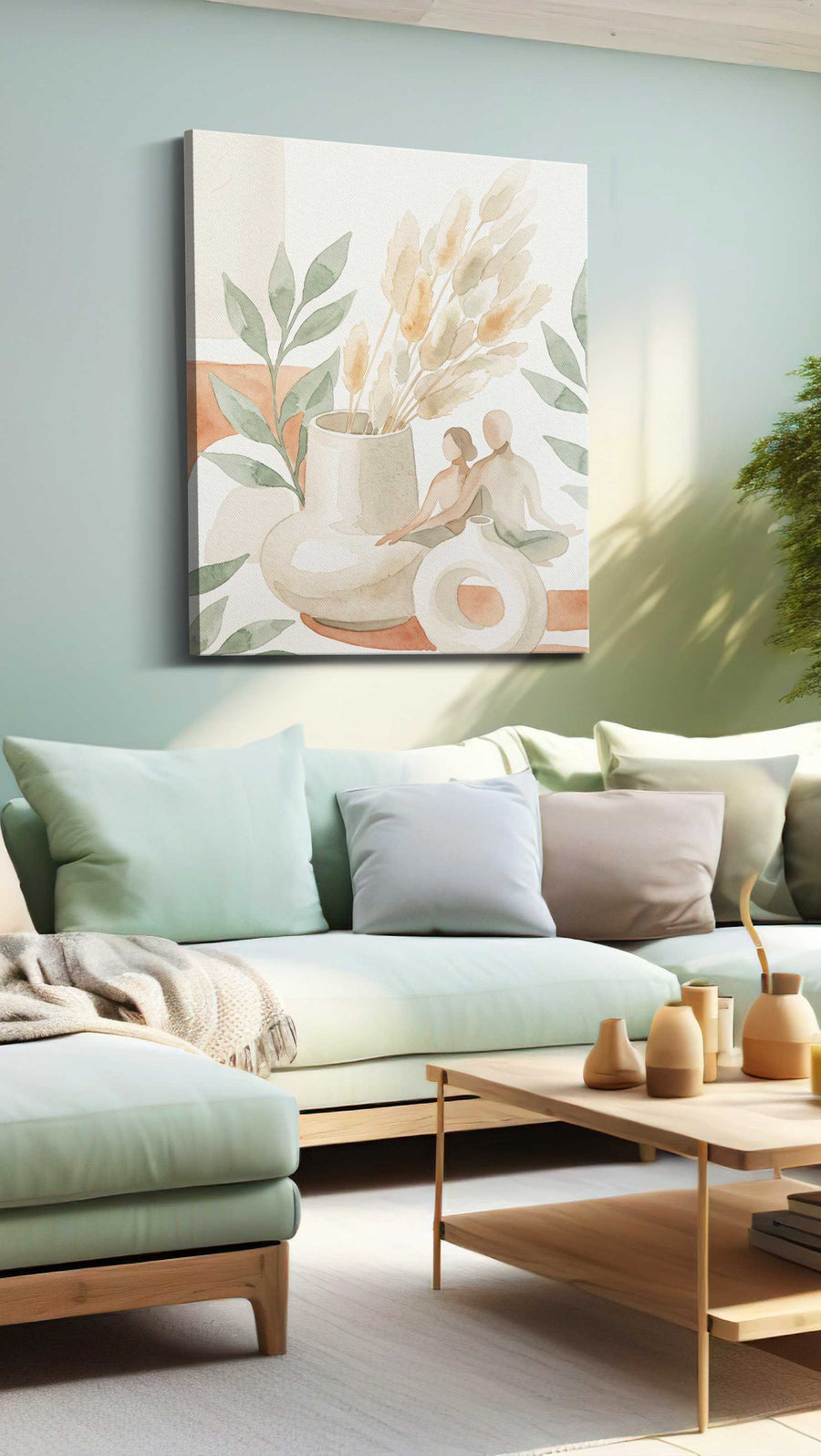Whispers of Serenity modern canvas print, hanging on wall