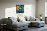 Whirlwind Canopy nature canvas print in a living room scene