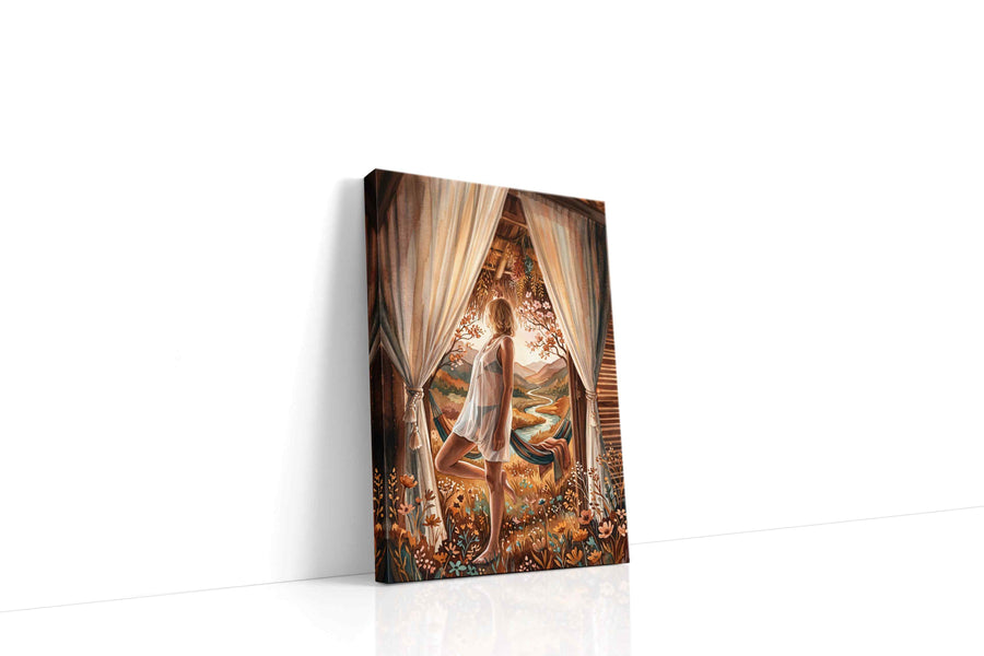 Whisper of the Golden Valley boho canvas print, gallery-wrapped, ready to hang