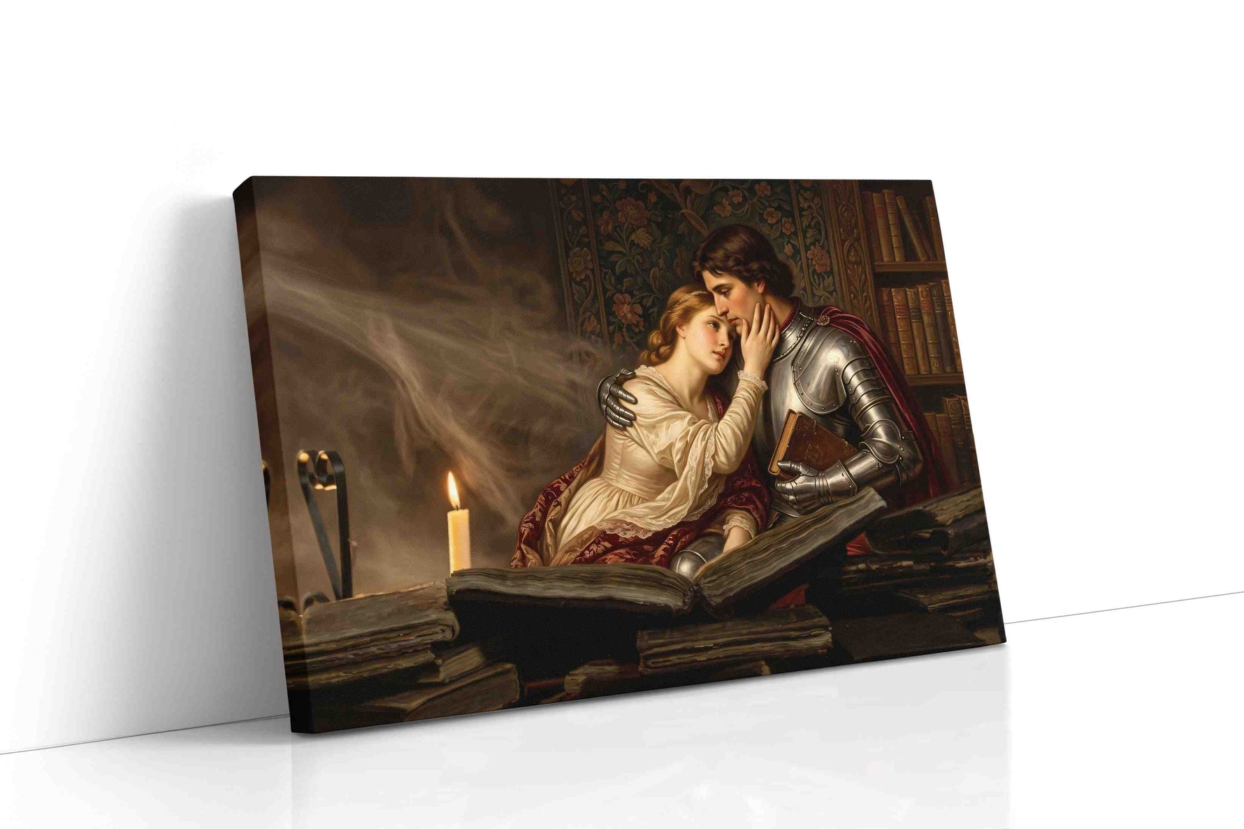 Timeless Whispers of Love darkacademia canvas print gallery-wrapped landscape canvas studio shot