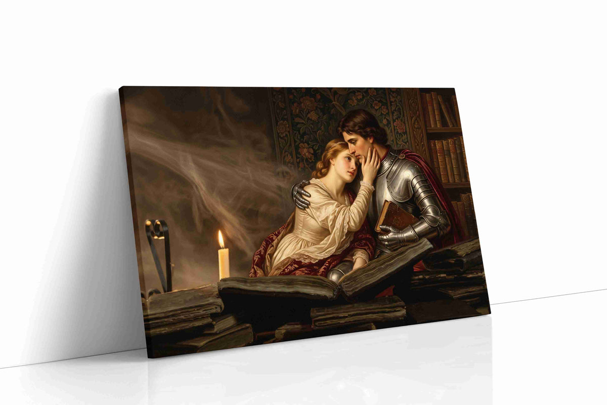 Timeless Whispers of Love darkacademia canvas print, gallery-wrapped, ready to hang