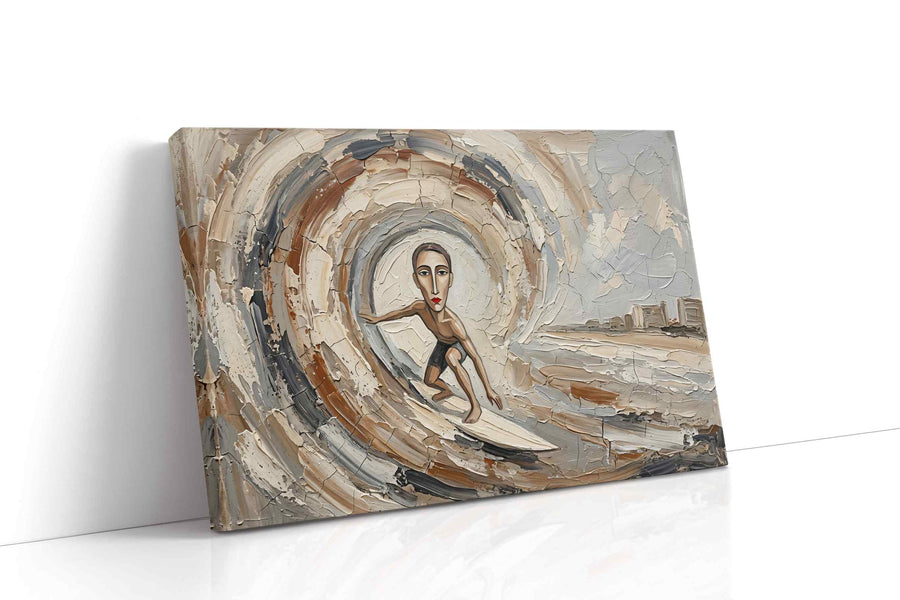 Ebb and Flow Faces boho canvas print gallery-wrapped landscape canvas studio shot
