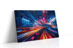 Vibrant Urban Rhythm abstract canvas print gallery-wrapped landscape canvas studio shot
