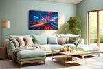 Vibrant Urban Rhythm abstract canvas print, hanging on wall