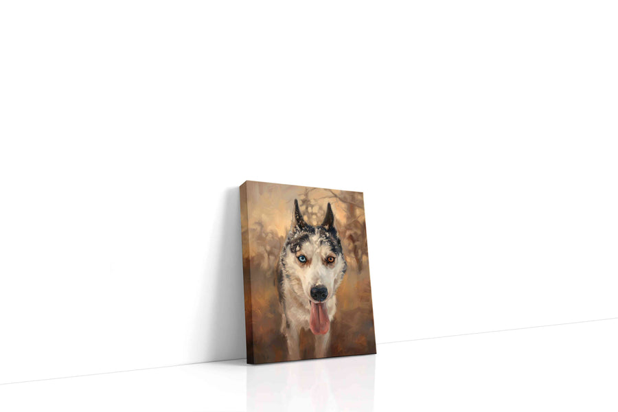 Eternal Gaze of the Arctic wolf canvas print, gallery-wrapped, ready to hang
