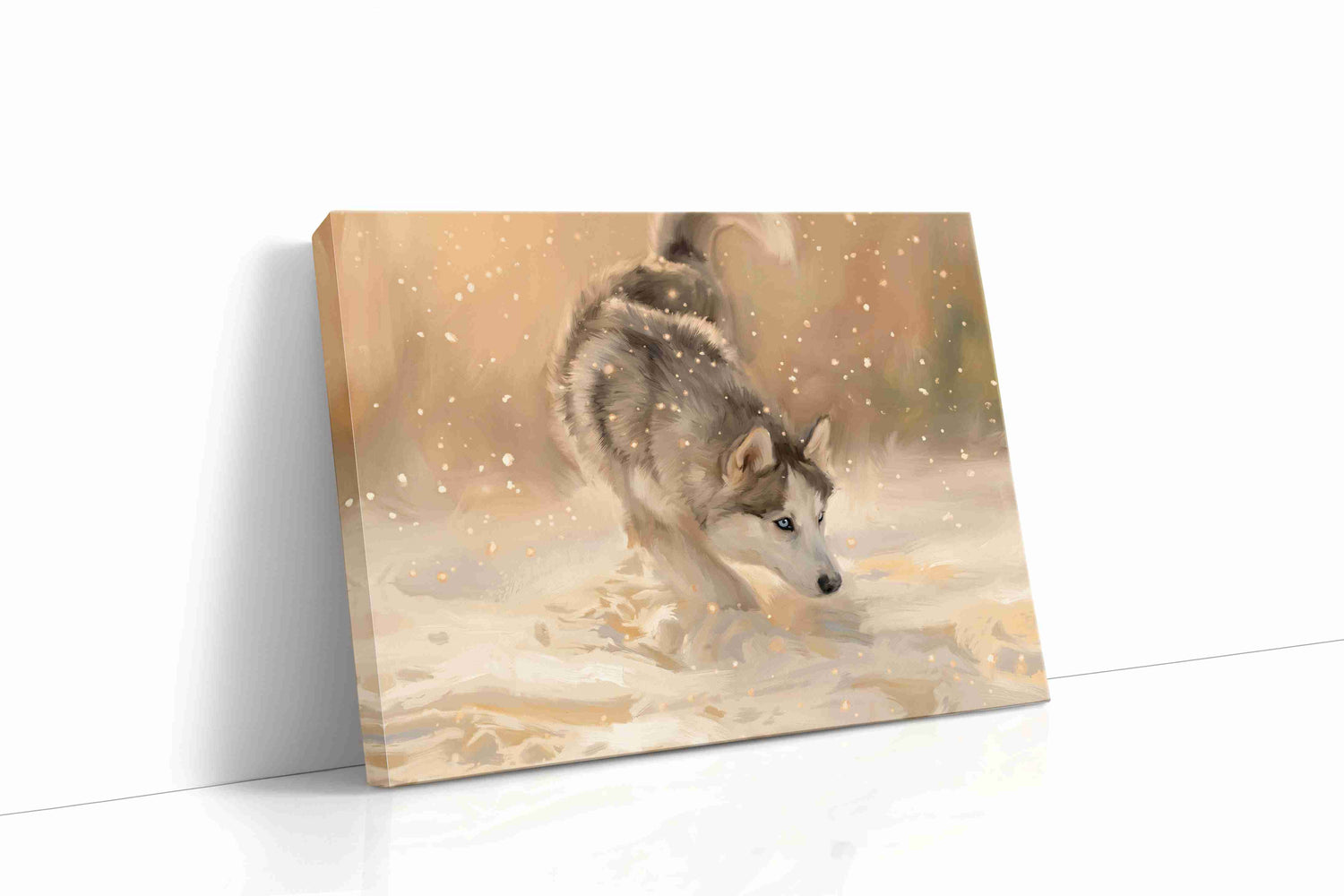 Whispers of Arctic Play dogs canvas print, gallery-wrapped, ready to hang
