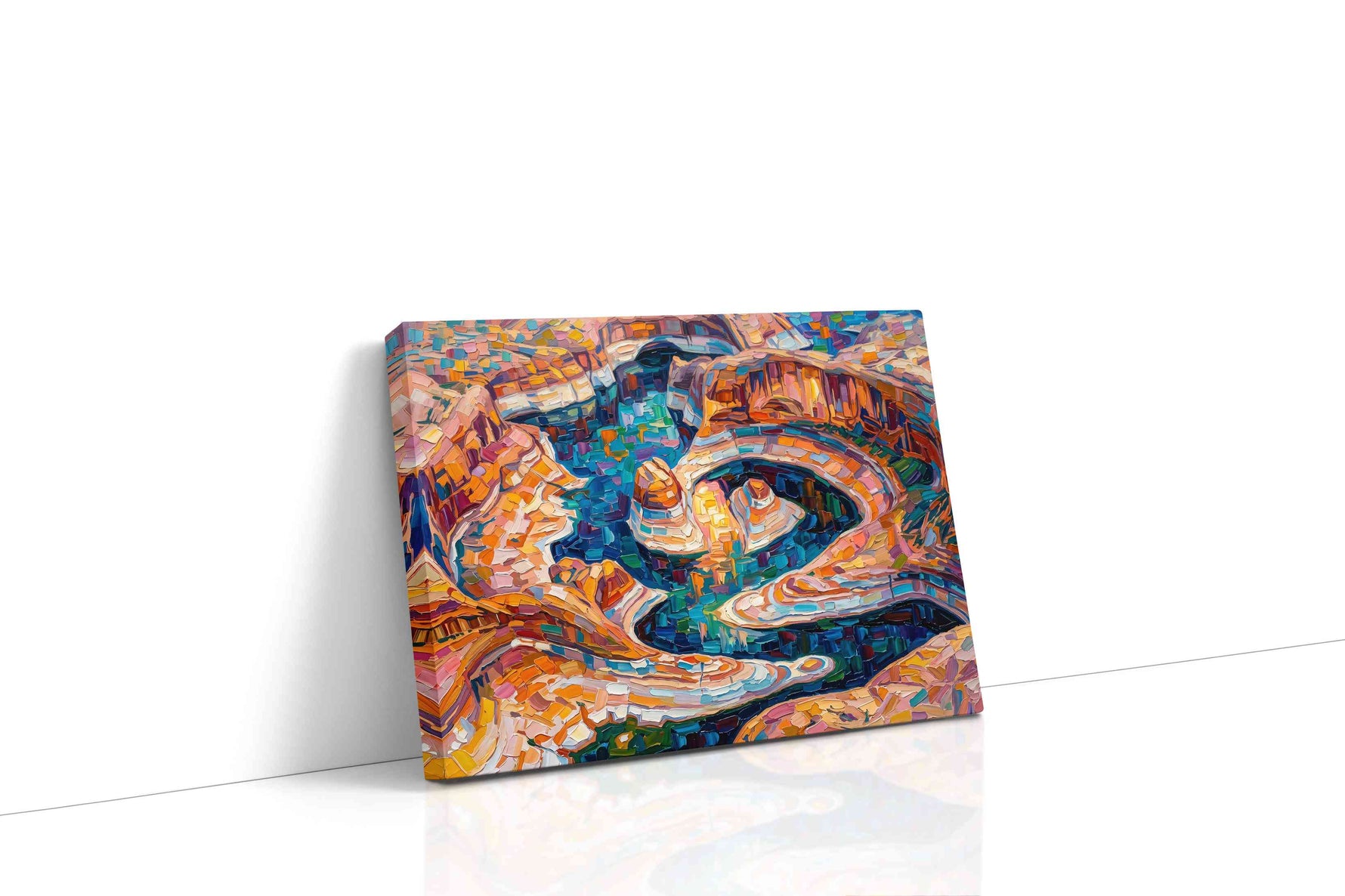 Chromatic Canyon Whirl landscape canvas print gallery-wrapped landscape canvas studio shot
