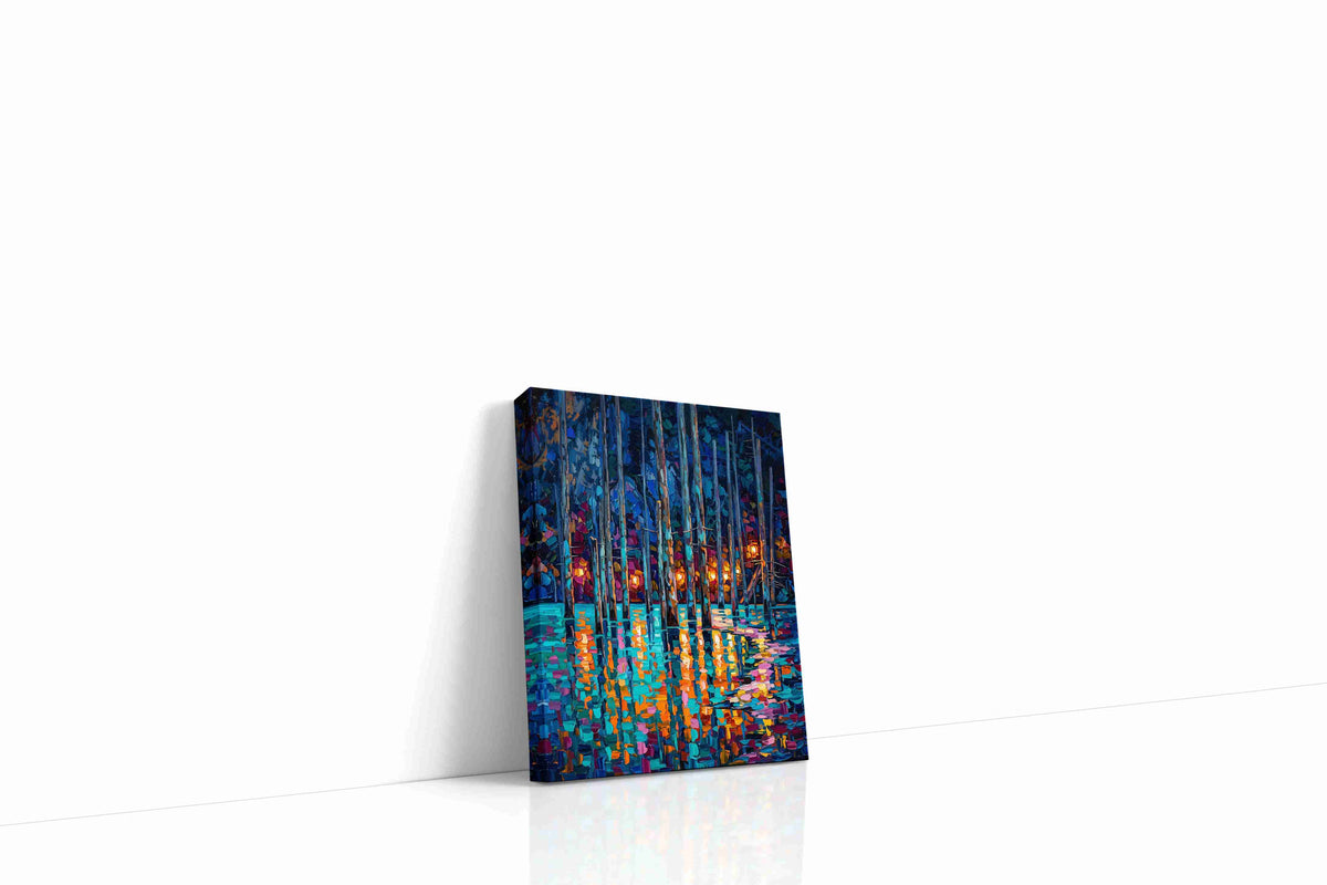 Whispering Reflections abstract canvas print gallery-wrapped portrait canvas studio shot