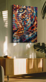 Fierce Palette animals canvas print, on wall, lifestyle preview