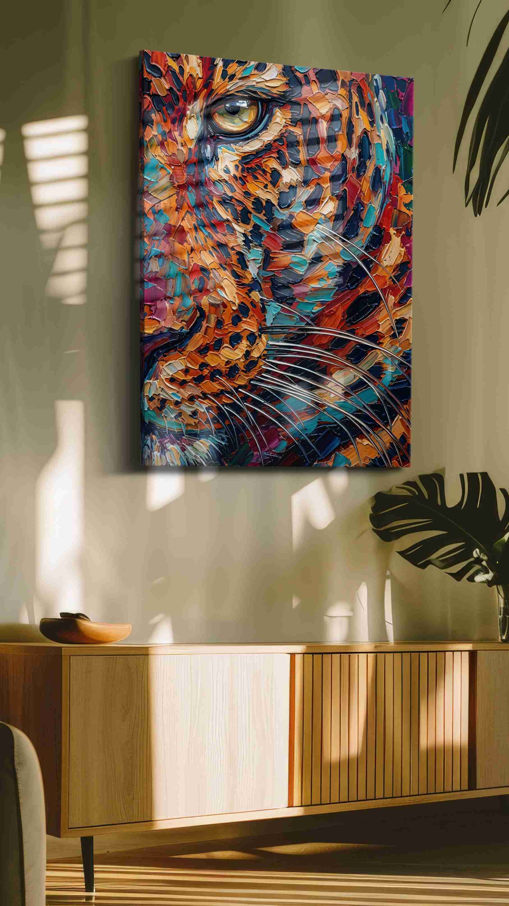 Fierce Palette animals canvas print, on wall, lifestyle preview