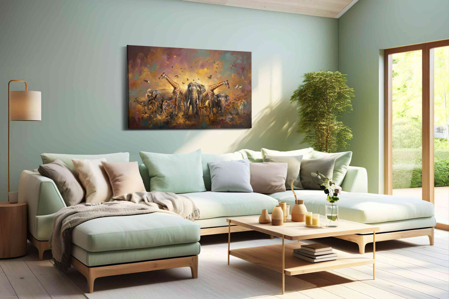 Majestic Savannah Symphony - Animal Wall Art, Wildlife Canvas Print, Animal Lover Decor