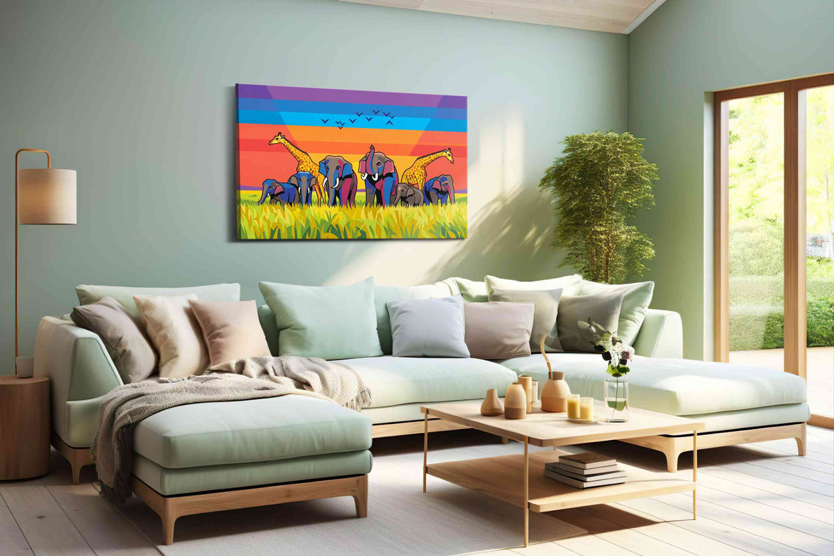Serengeti Symphony - Animal Wall Art, Wildlife Canvas Print, Animal Lover Decor