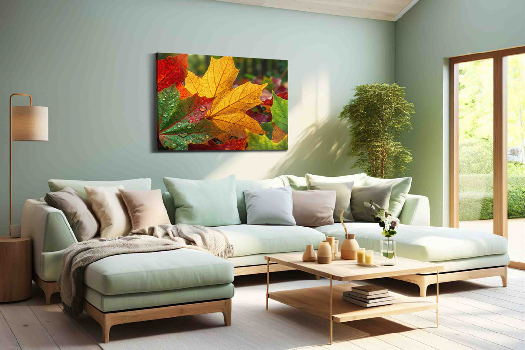 Whisper of Autumn's Palette - Leaves, Leaf Wall Art, Botanical Canvas Print, Nature Decor