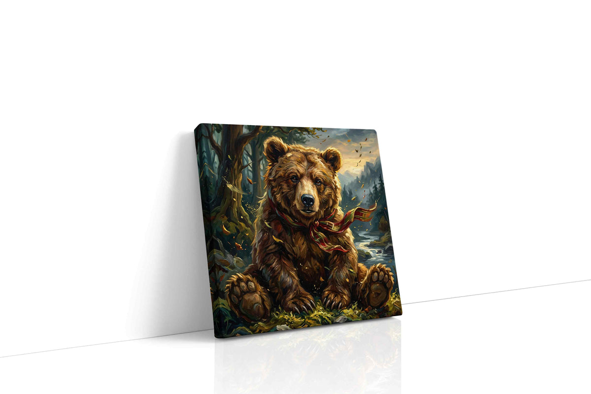 Gentle Giant's Serenade bears canvas print gallery-wrapped square canvas studio shot