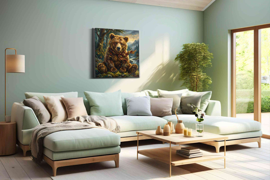 Gentle Giant's Serenade - Bear Wall Art, Wildlife Canvas Print, Nature Animal Art