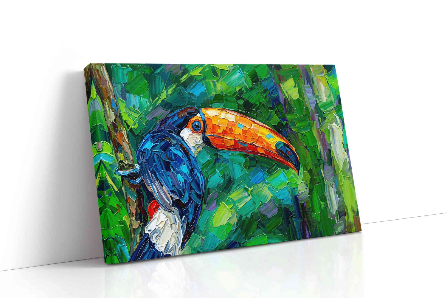 Jungle Symphony birds canvas print, gallery-wrapped, ready to hang