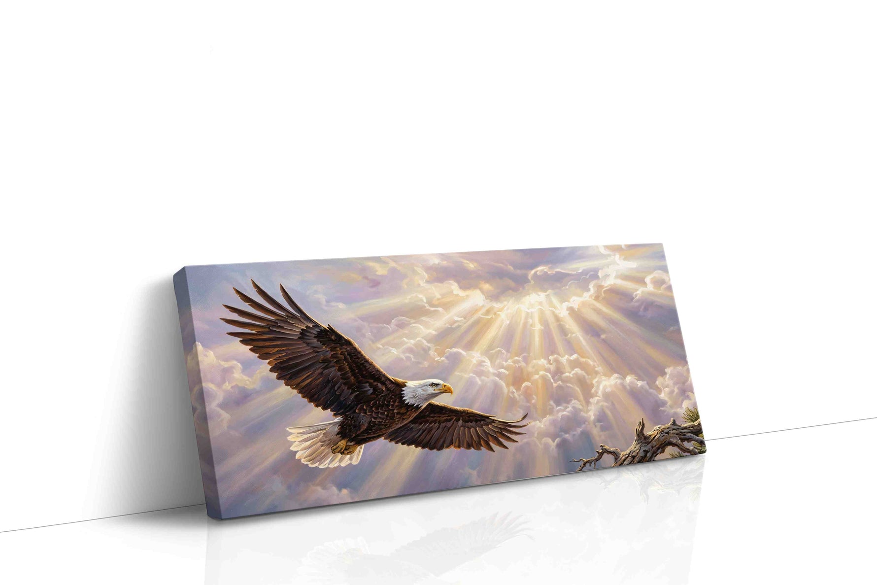 Soaring Through the Radiance birds canvas print gallery-wrapped landscape canvas studio shot