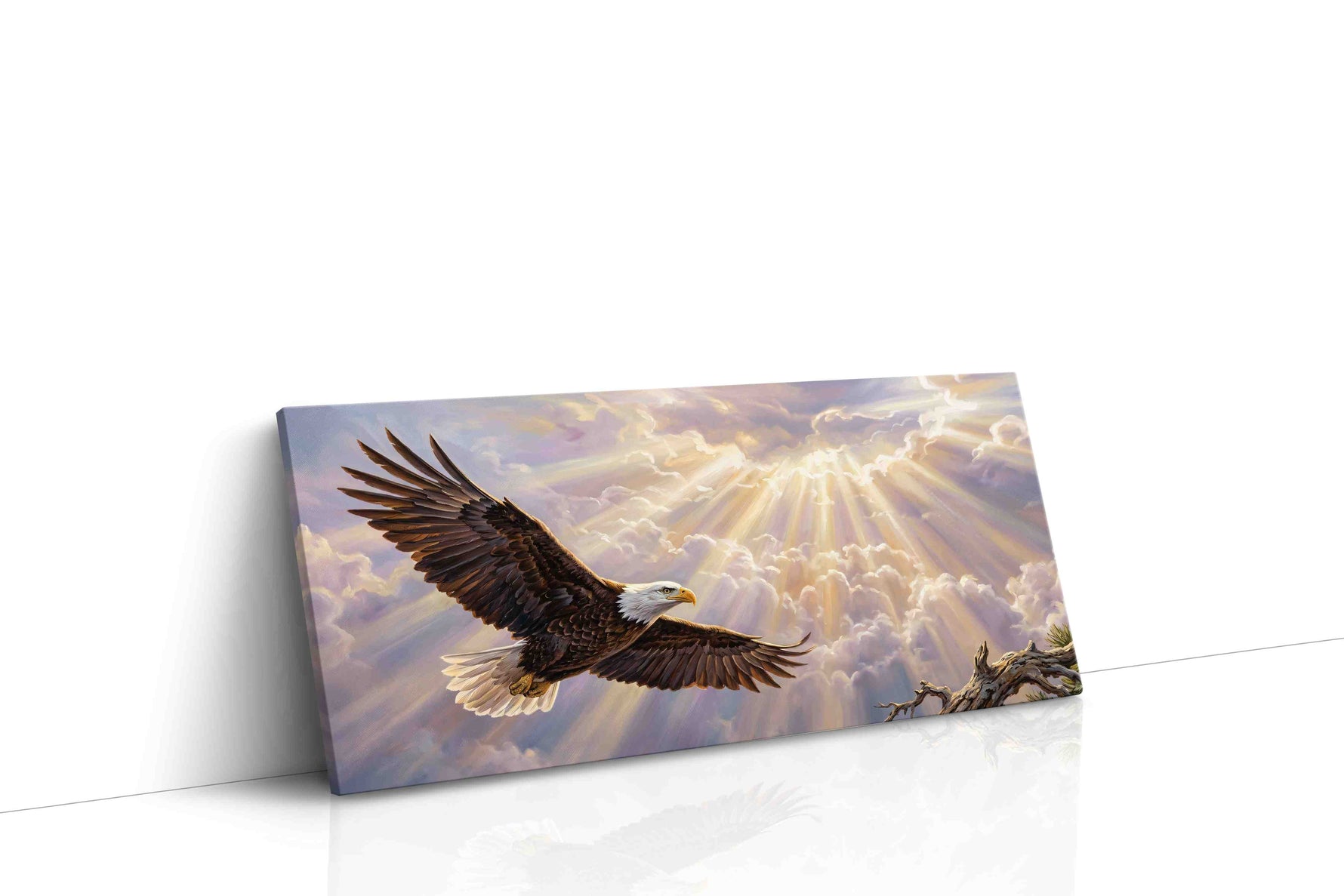 Soaring Through the Radiance birds canvas print, gallery-wrapped, ready to hang