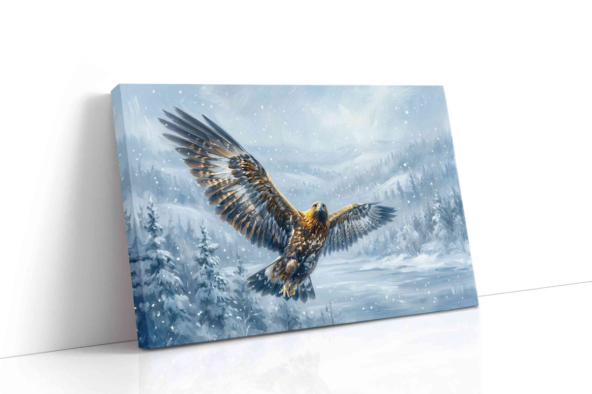 Wings of the Winter Guardian birds canvas print, gallery-wrapped, ready to hang