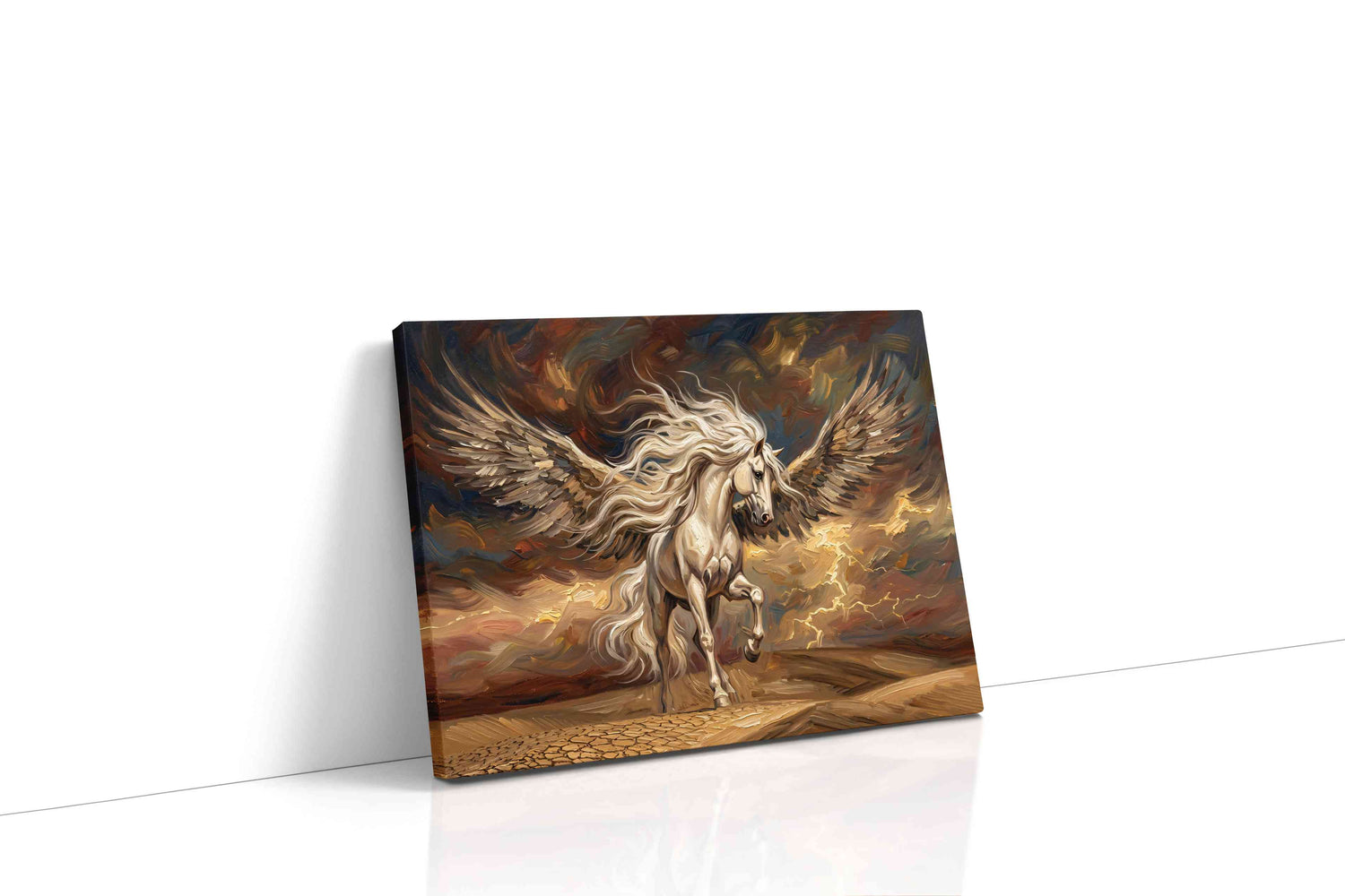 Celestial Pegasus in Flight horses canvas print, gallery-wrapped, ready to hang