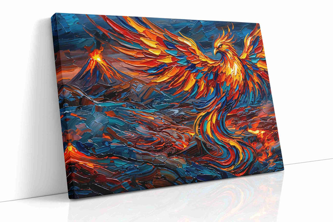 Fiery Rebirth of the Phoenix - Birds, Bird Wall Art, Avian Canvas Print, Nature Bird Art