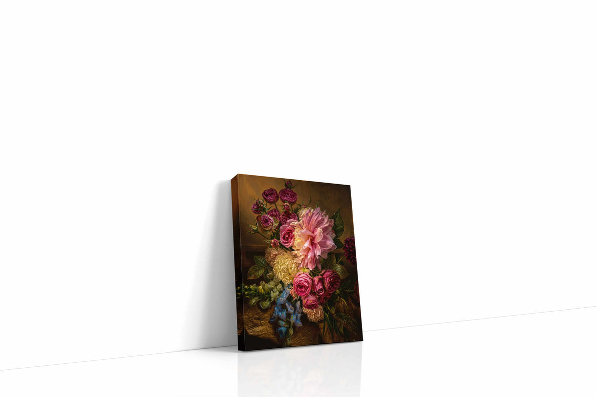 Eternal Symphony of Blooms floral canvas print, gallery-wrapped, ready to hang