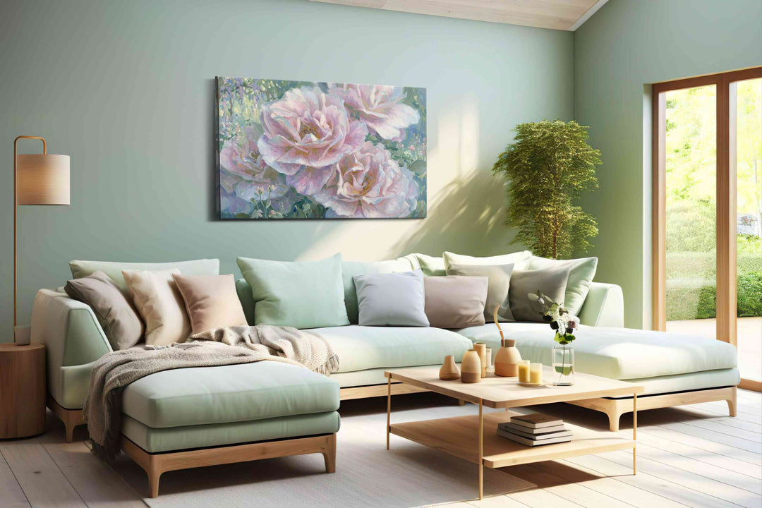 Ethereal Bloom Symphony - Floral Canvas Print, Botanical Wall Art, Flower Canvas Art