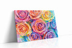 Vibrant Blossoms Symphony floral canvas print gallery-wrapped landscape canvas studio shot