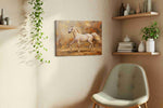 Ethereal Gallop horses canvas print in a living room scene