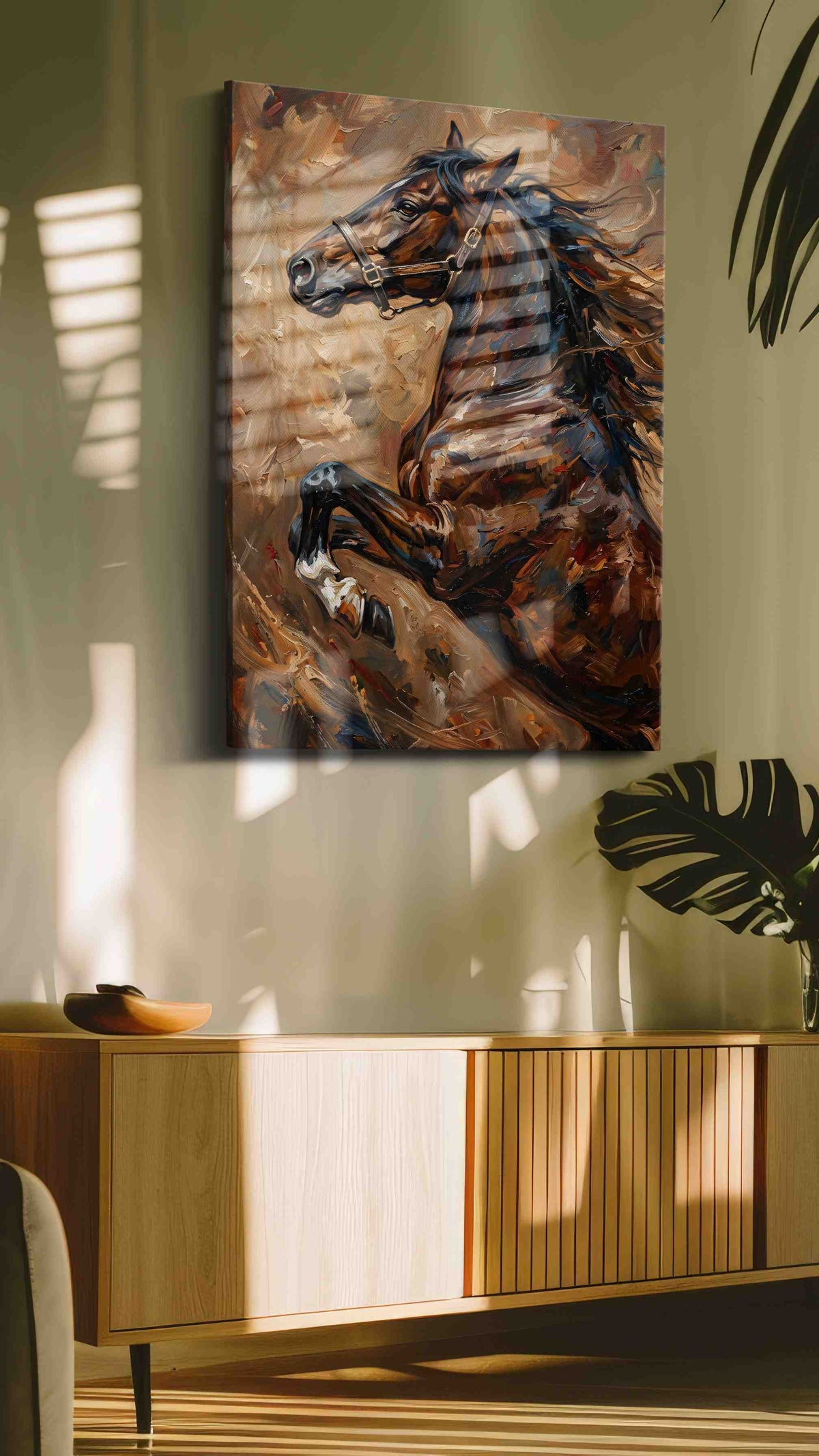 Galloping Spirit of the Wild horses canvas print, hanging on wall