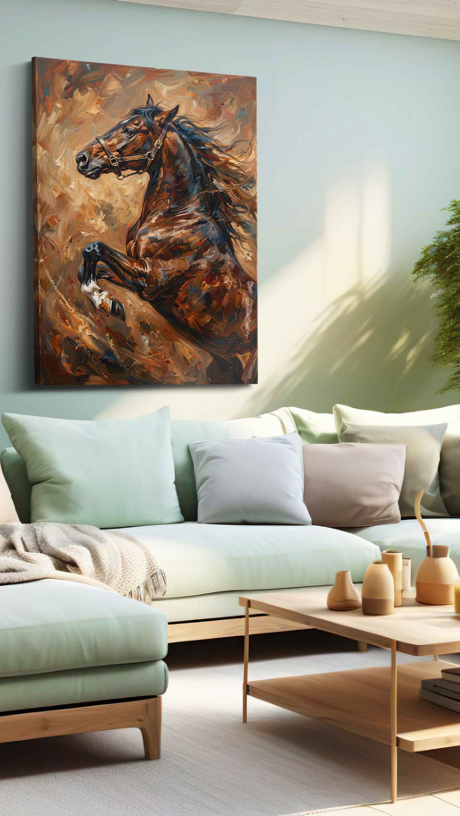 Galloping Spirit of the Wild - Horse Wall Art, Equine Canvas Print, Western Decor