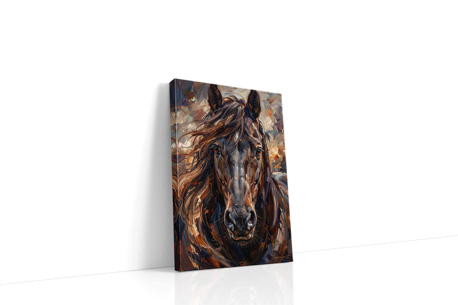 Majestic Equestrian Spirit horses canvas print gallery-wrapped portrait canvas studio shot