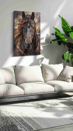 Majestic Equestrian Spirit horses canvas print, on wall, lifestyle preview