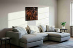 Whirlwind Stallion horses canvas print, displayed in a living room