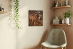 Whirlwind Stallion horses canvas print in a living room scene