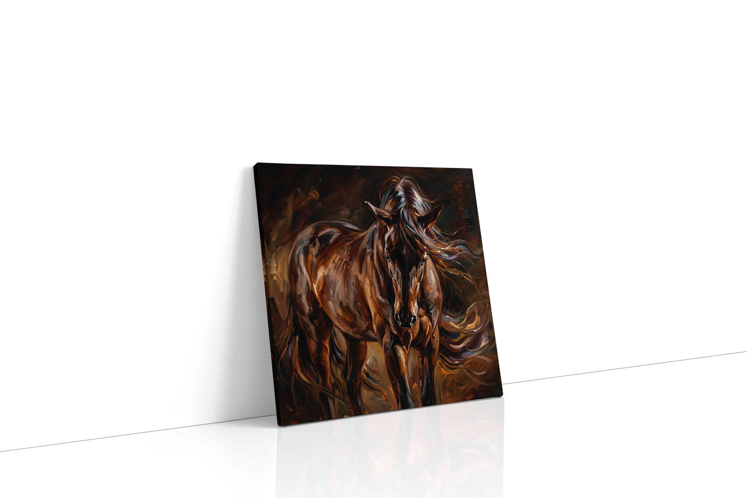 Whirlwind Stallion horses canvas print, gallery-wrapped, ready to hang