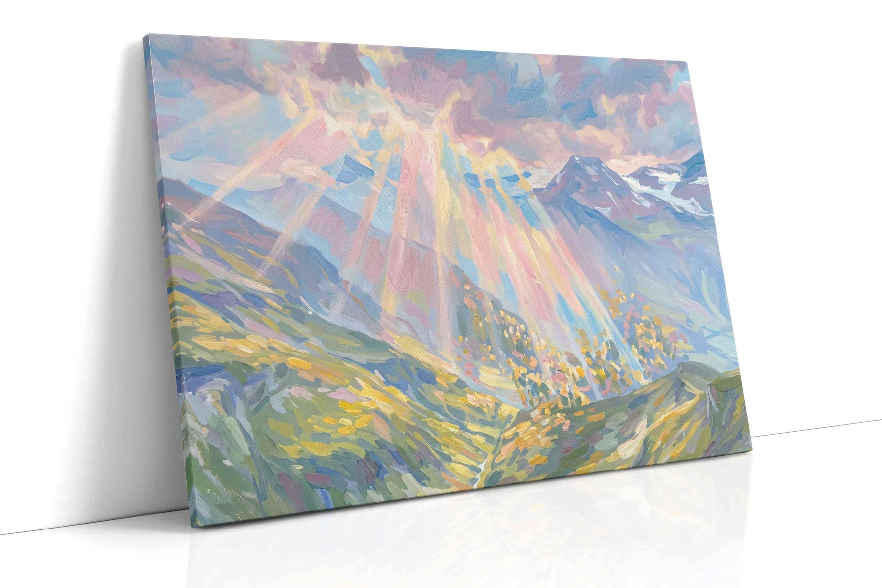 Celestial Mountain Glow - Landscape Canvas Print, Scenic Wall Art, Nature Canvas Art
