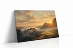 Eternal Dawn over Valleys landscape canvas print, gallery-wrapped, ready to hang