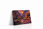Eternal Twilight Valleys mountain canvas print, gallery-wrapped, ready to hang