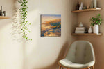 Journey Above the Clouds mountain canvas print, displayed in a living room