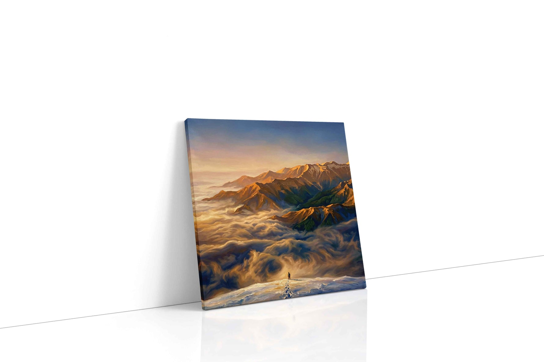 Journey Above the Clouds mountain canvas print, gallery-wrapped, ready to hang